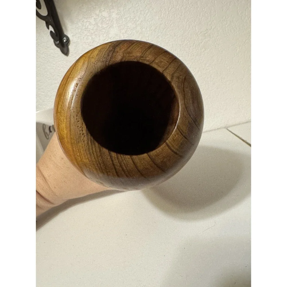 Vintage Wood Vase Signed‎ Redwood R L Phillips